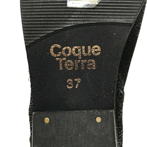 Coque Terra Womens Ankle Boots Black Snakeskin 7 - Picture 8 of 8